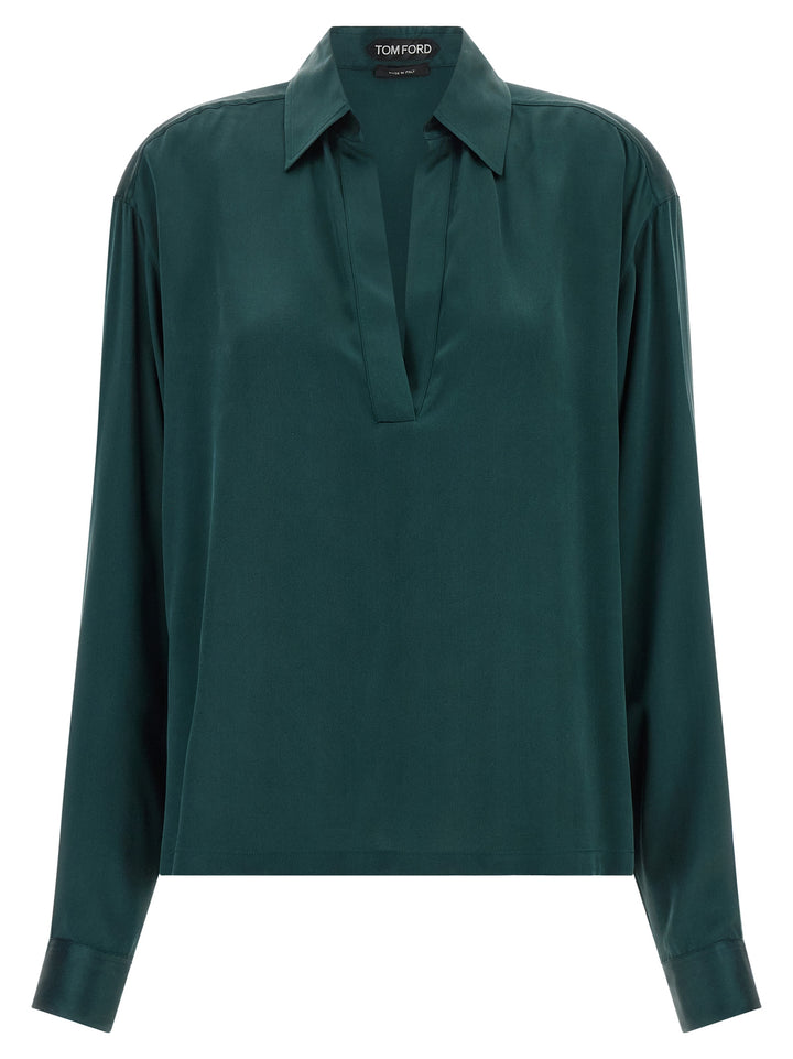 Tom Ford Bicolor Silk Polo Shirt