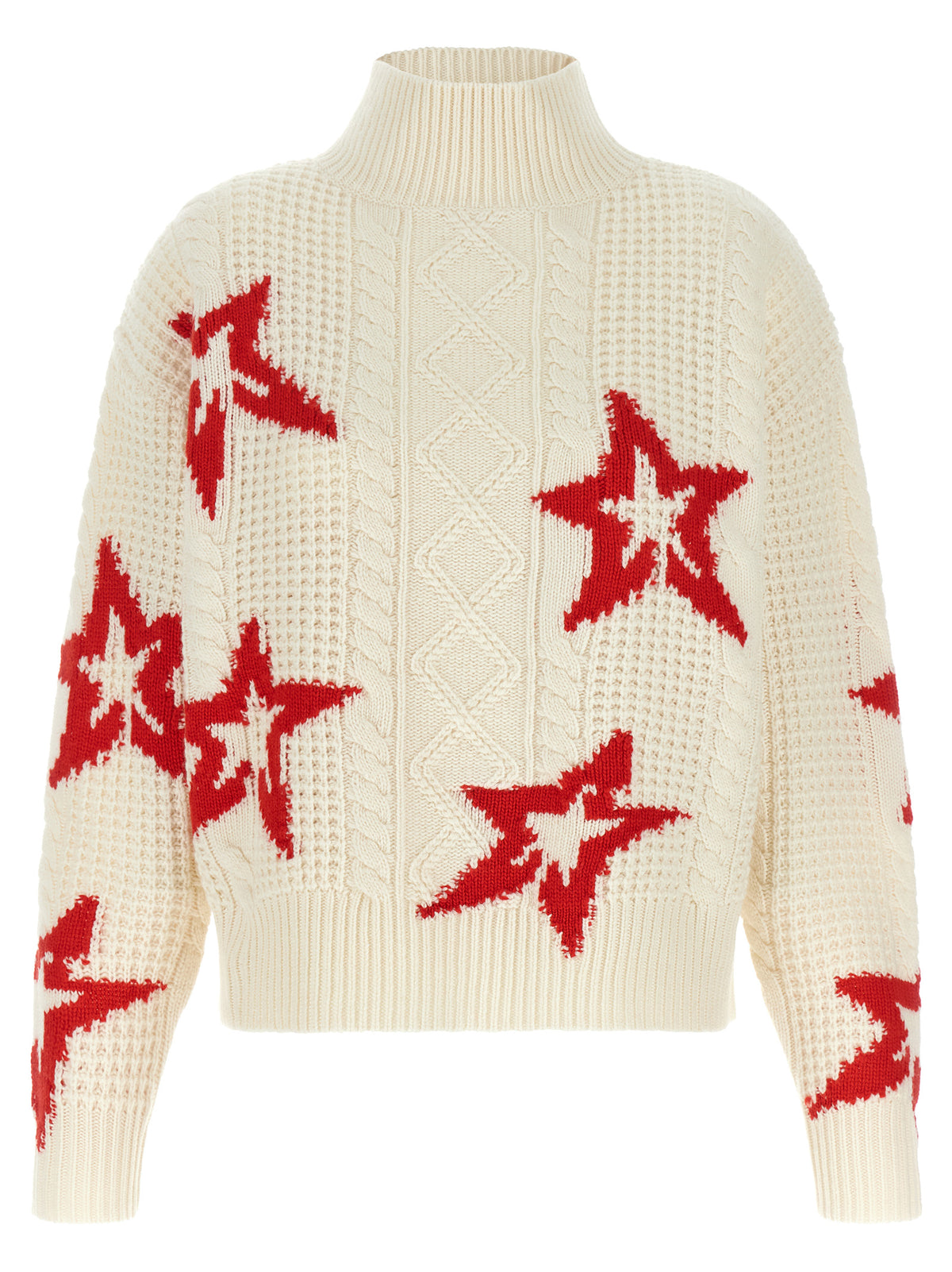 PERFECT MOMENT Red Wool Cardigan