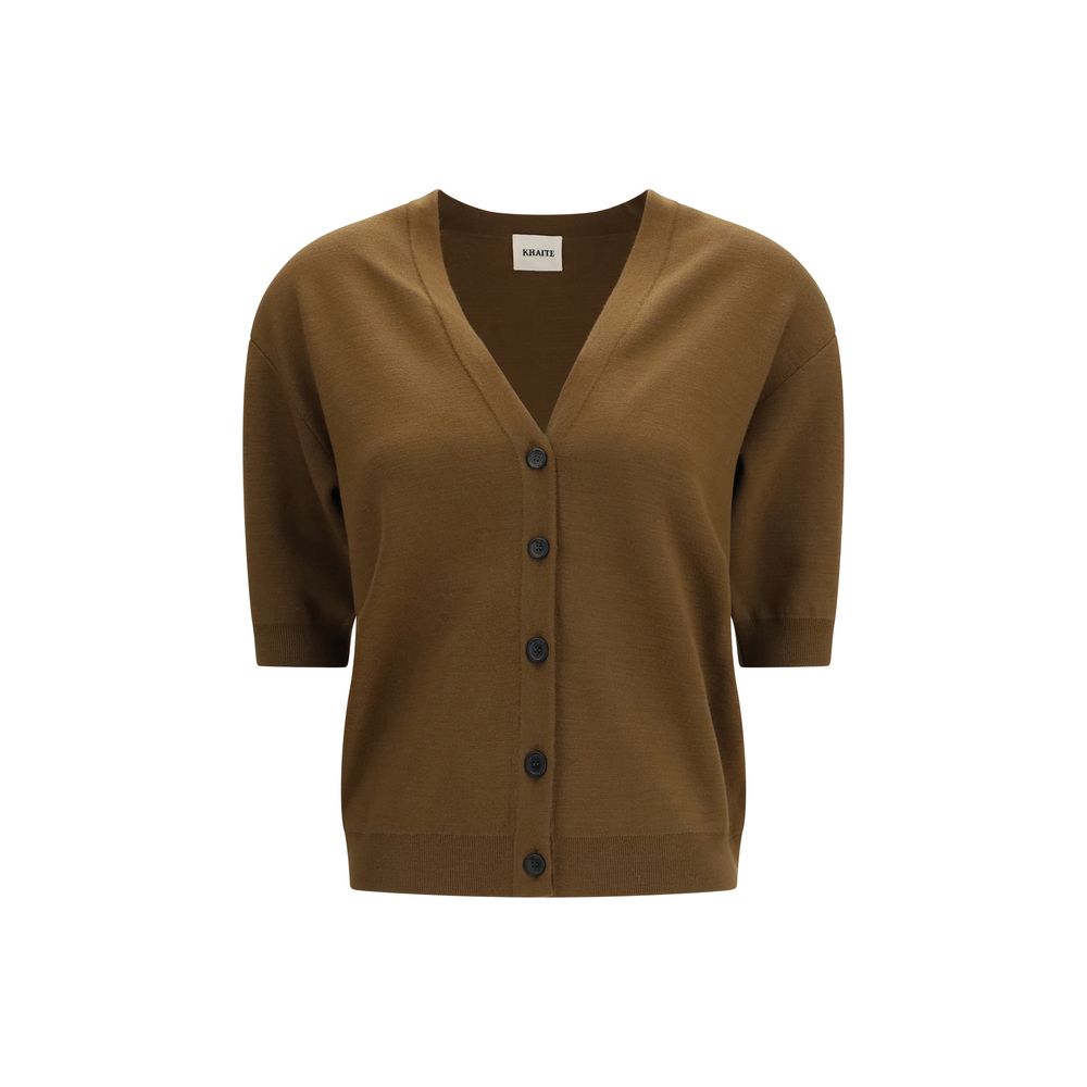 Khaite Brown Wool Oves Aries Cardigan