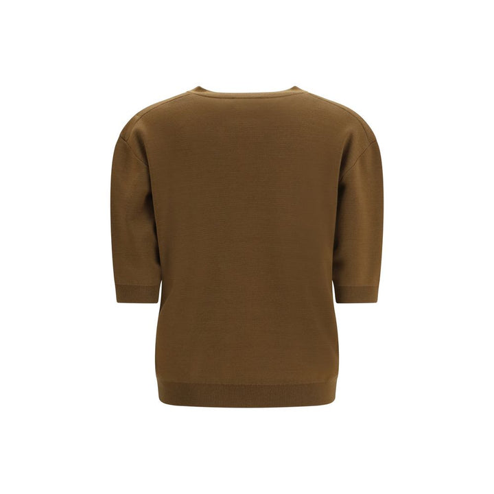 Khaite Brown Wool Oves Aries Cardigan