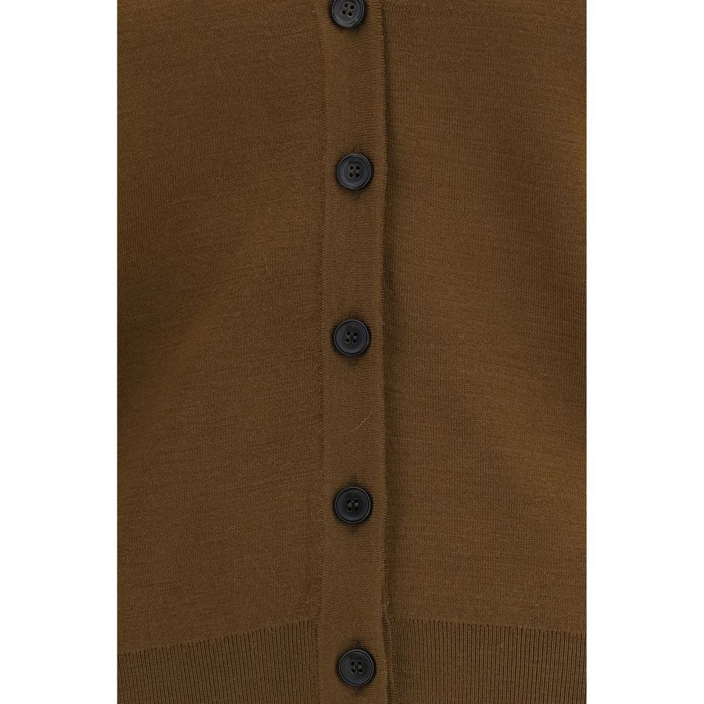 Khaite Brown Wool Oves Aries Cardigan