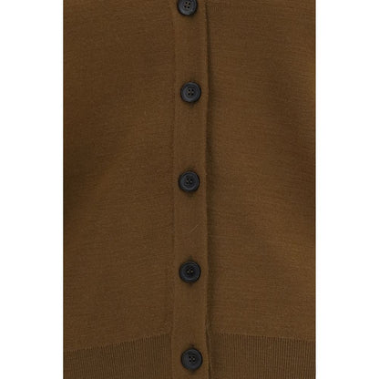 Khaite Brown Wool Oves Aries Cardigan