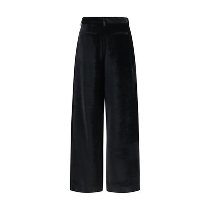Darkpark Black Viscose Casual Pants