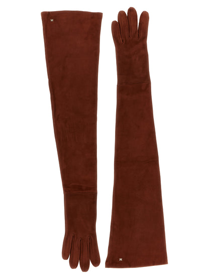 Max Mara Brown Lamb Leather Gloves