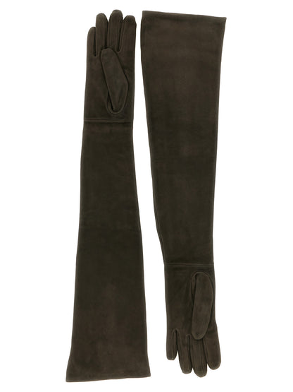 Max Mara Brown Lamb Leather Gloves