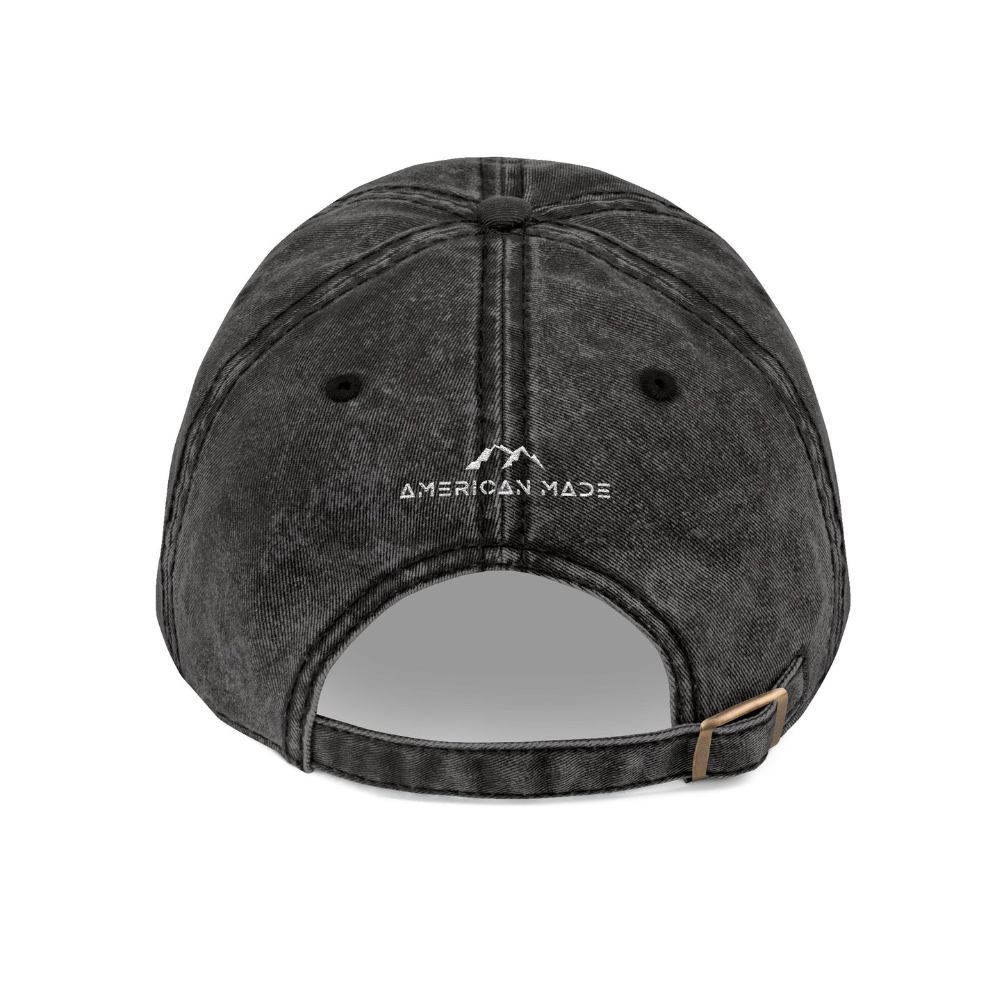 Hecho en EE. UU. | Gorra vintage desgastada con la bandera estadounidense "Land of the Free" | Gorra de béisbol bordada