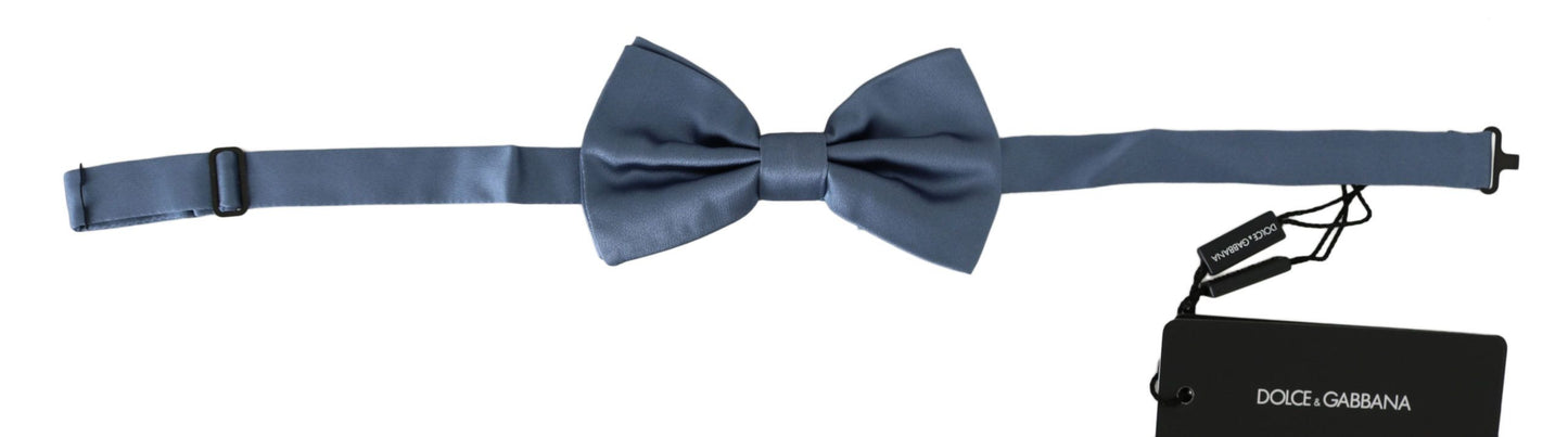 Nœud papillon papillon réglable Dolce & Gabbana bleu 100 % soie
