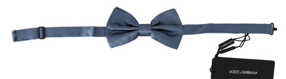 Nœud papillon papillon réglable Dolce & Gabbana bleu 100 % soie