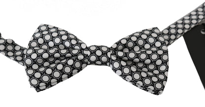 Nœud Papillon Réglable Dolce & Gabbana Homme Noir Blanc Motifs Cercles