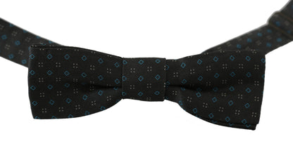 Nœud papillon Dolce & Gabbana en soie grise à motif réglable pour homme
