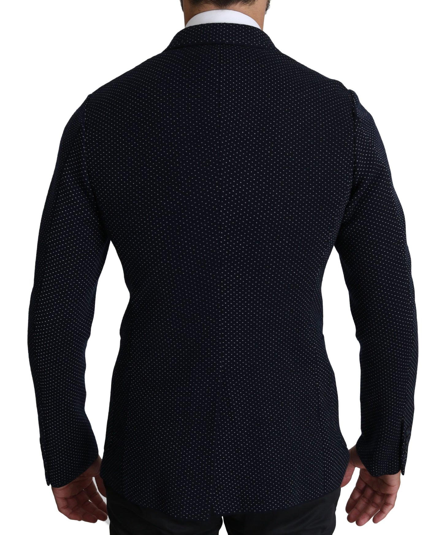Blazer croisé Dolce & Gabbana bleu foncé à pois