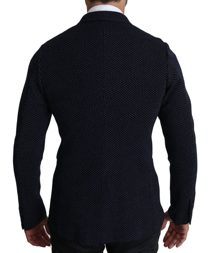 Blazer croisé Dolce & Gabbana bleu foncé à pois
