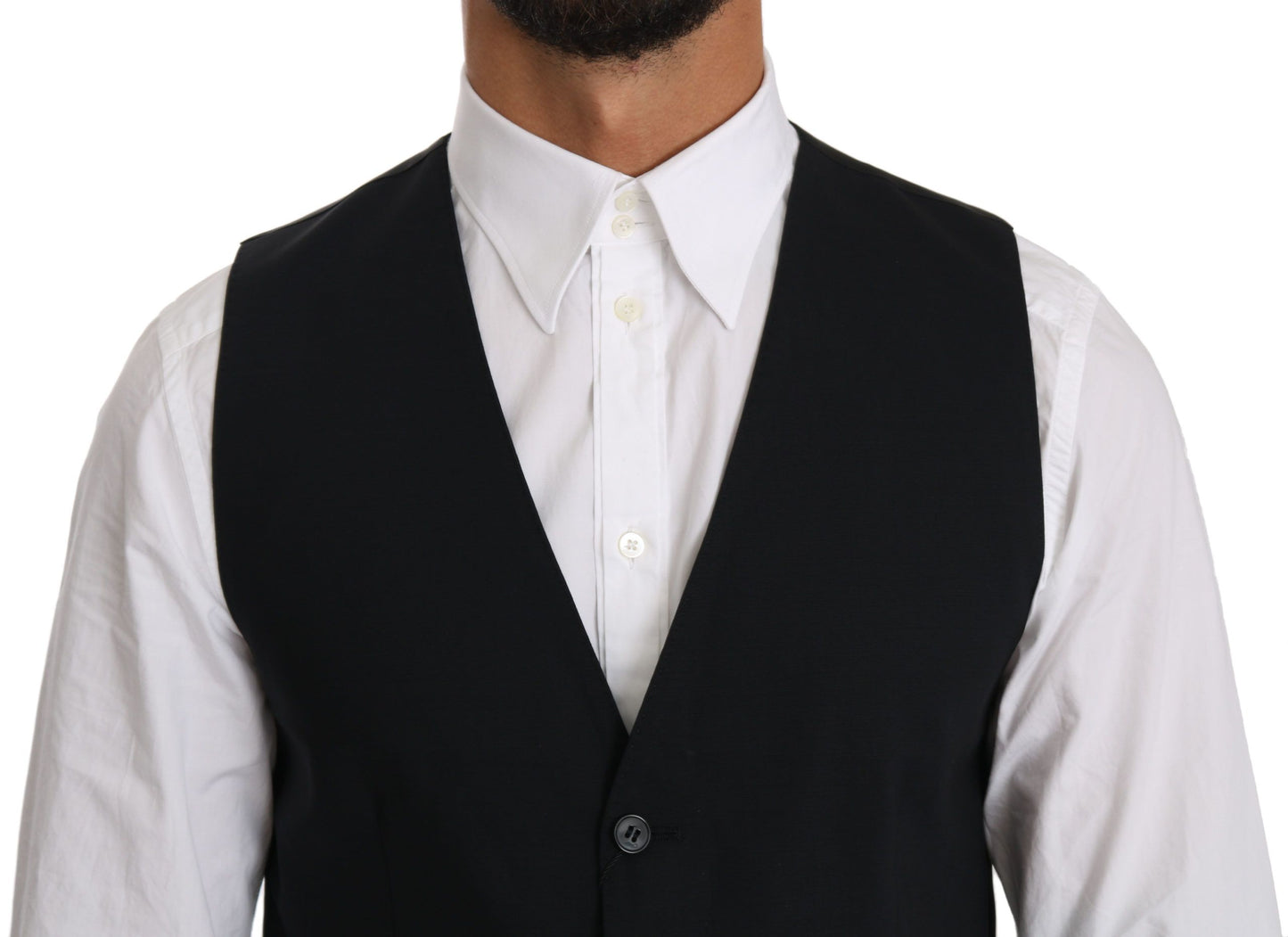 Gilet de costume Dolce & Gabbana en laine bleue
