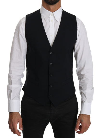 Gilet de costume Dolce & Gabbana en laine bleue