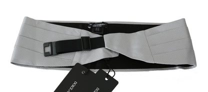 Dolce & Gabbana Cordon de taille gris pour homme, 100 % soie, Cummerbund
