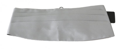 Dolce & Gabbana Cordon de taille gris pour homme, 100 % soie, Cummerbund