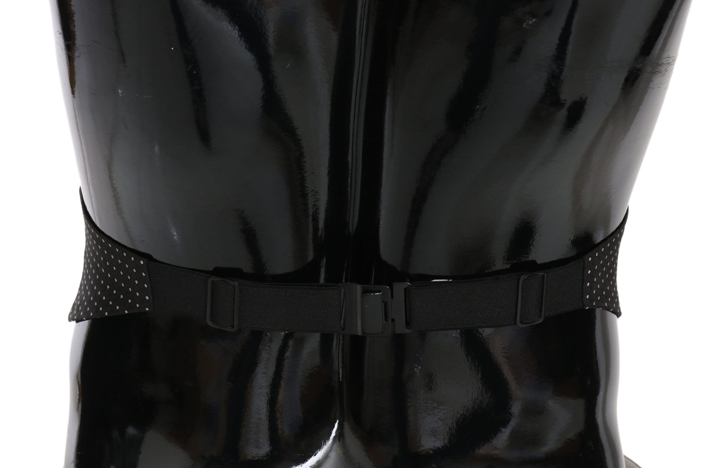 Ceinture ventrale Dolce & Gabbana noire à pois en soie