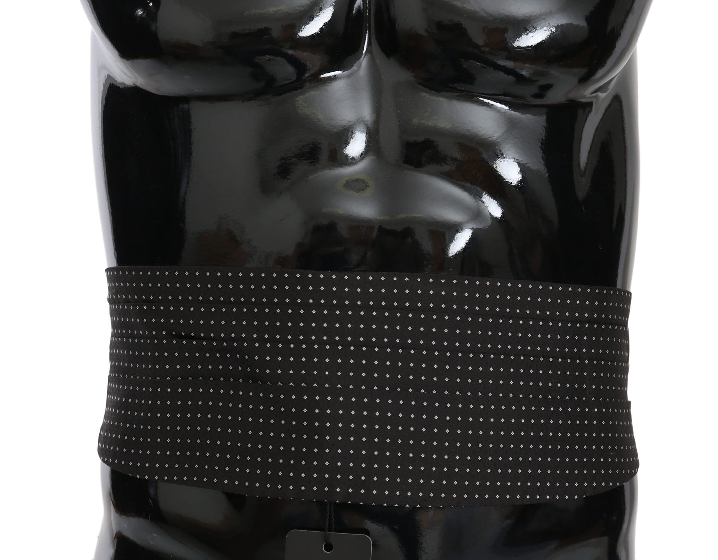 Ceinture ventrale Dolce & Gabbana noire à pois en soie