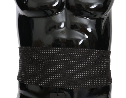 Ceinture ventrale Dolce & Gabbana noire à pois en soie