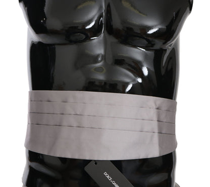 Dolce & Gabbana Cordon de taille gris pour homme, 100 % soie, Cummerbund