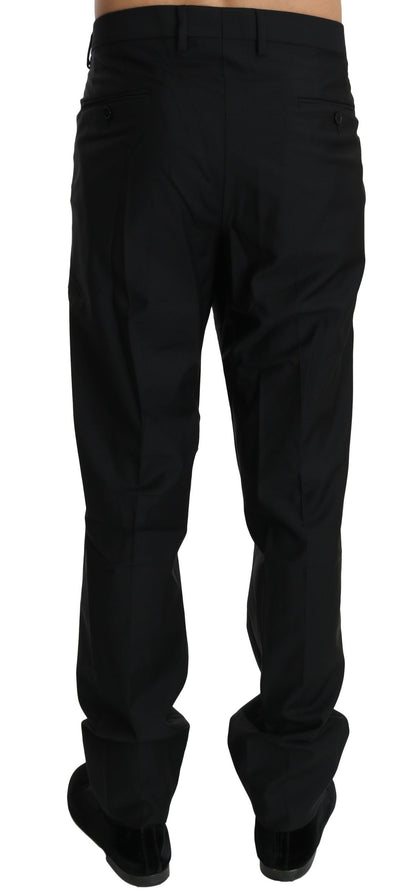 Pantalon de costume noir Dolce & Gabbana en laine pour homme