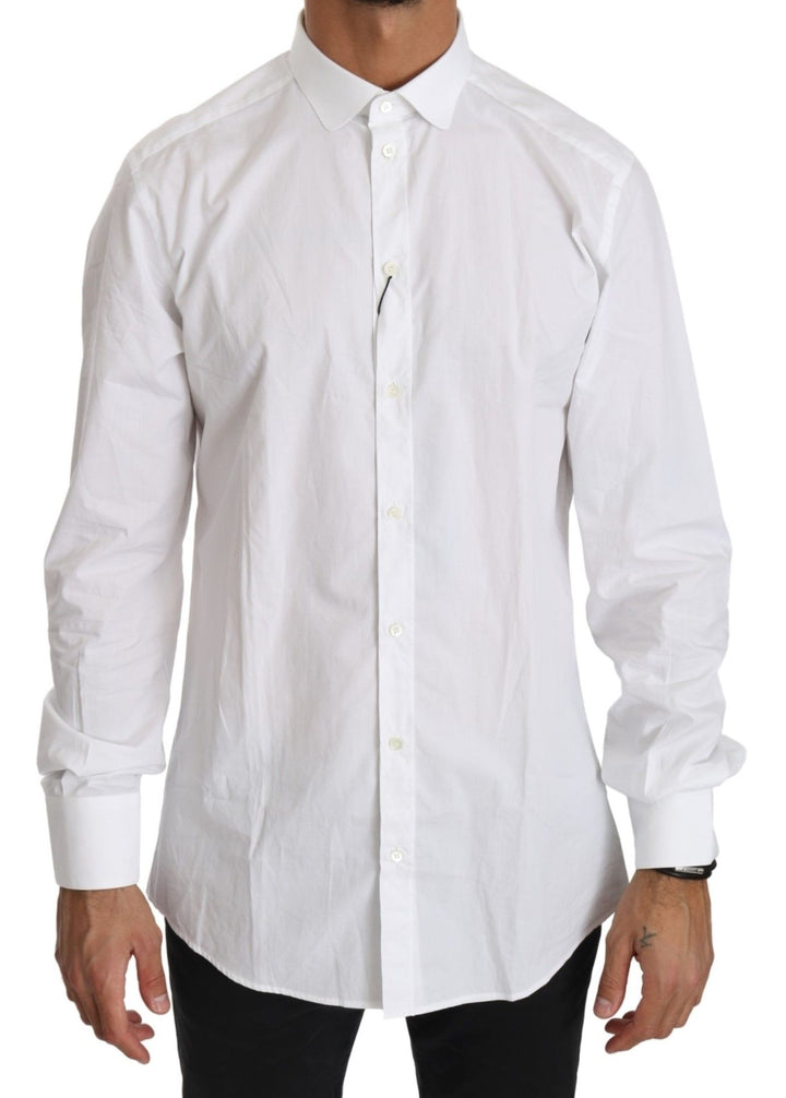 Camiseta de manga larga de algodón blanco Dolce & Gabbana