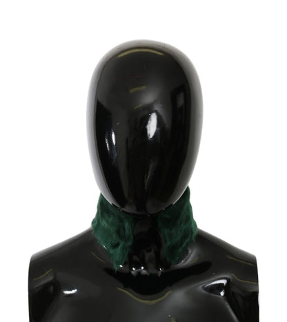 Écharpe Dolce & Gabbana en agneau vert avec col en fourrure