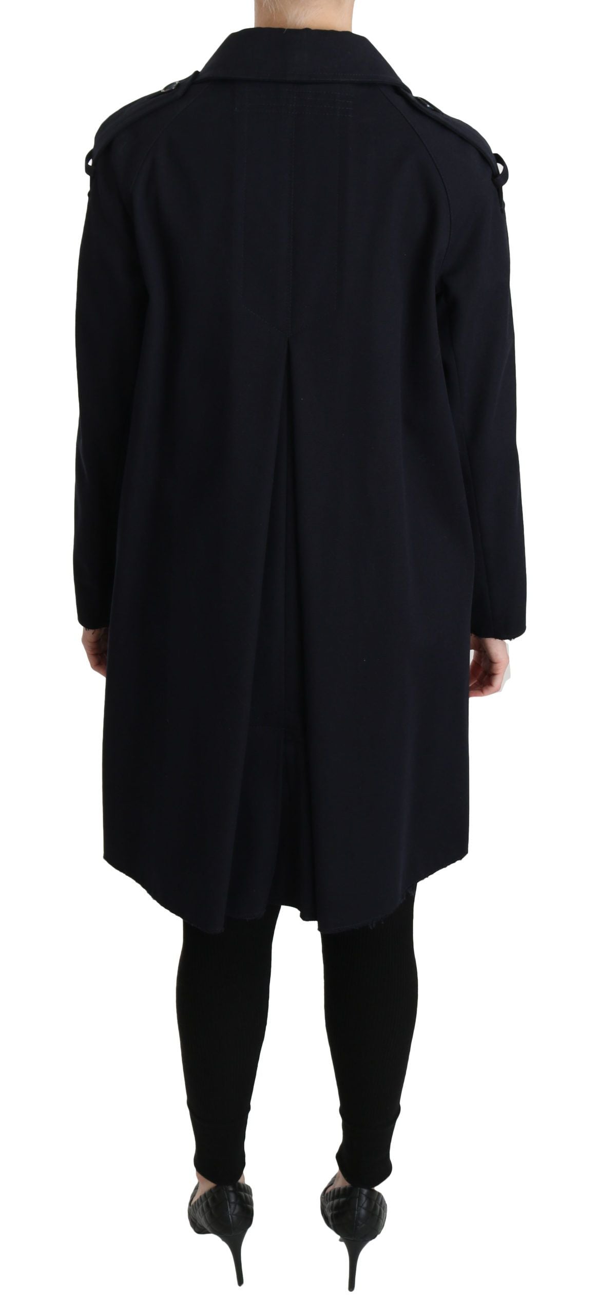 Dolce & Gabbana Manteau bleu en coton pour femme, type trench