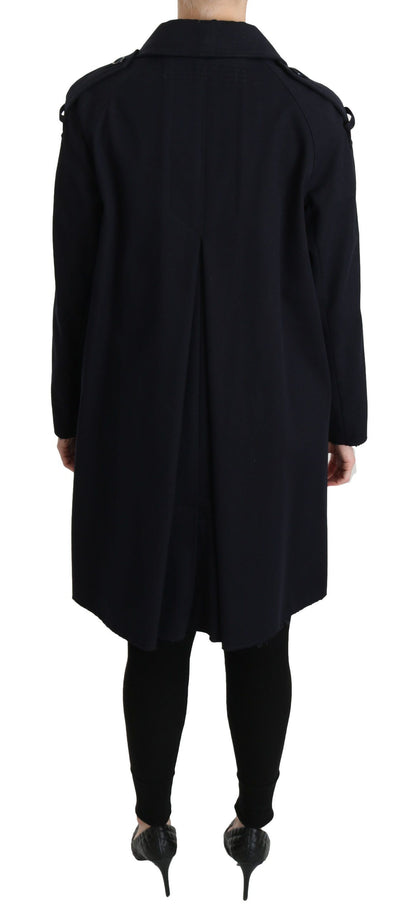 Dolce & Gabbana Manteau bleu en coton pour femme, type trench