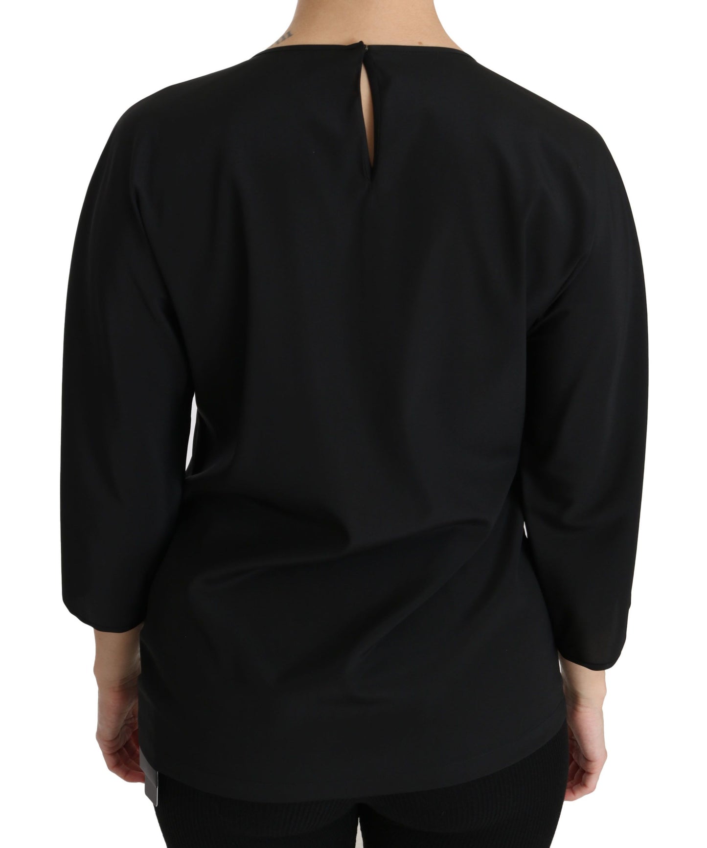 Haut T-shirt Chemisier en soie noir Dolce & Gabbana #dgfamily