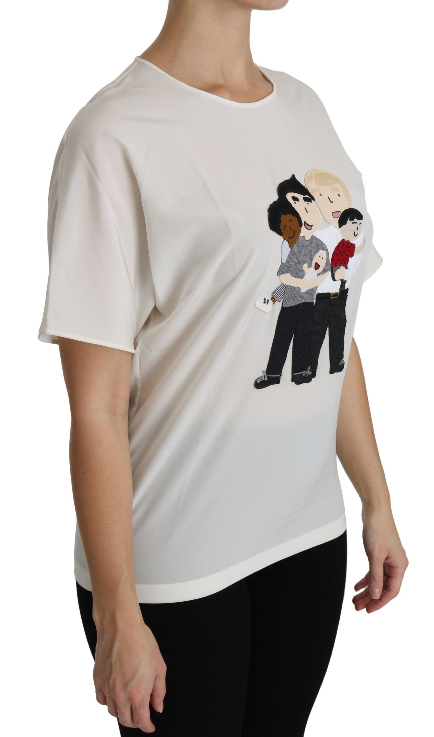Chemisier Manches Courtes Dolce & Gabbana Blanc Patch #dgfamily