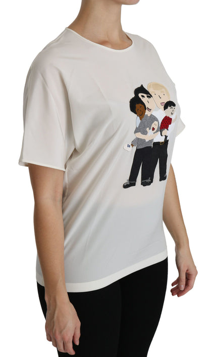 Chemisier Manches Courtes Dolce & Gabbana Blanc Patch #dgfamily