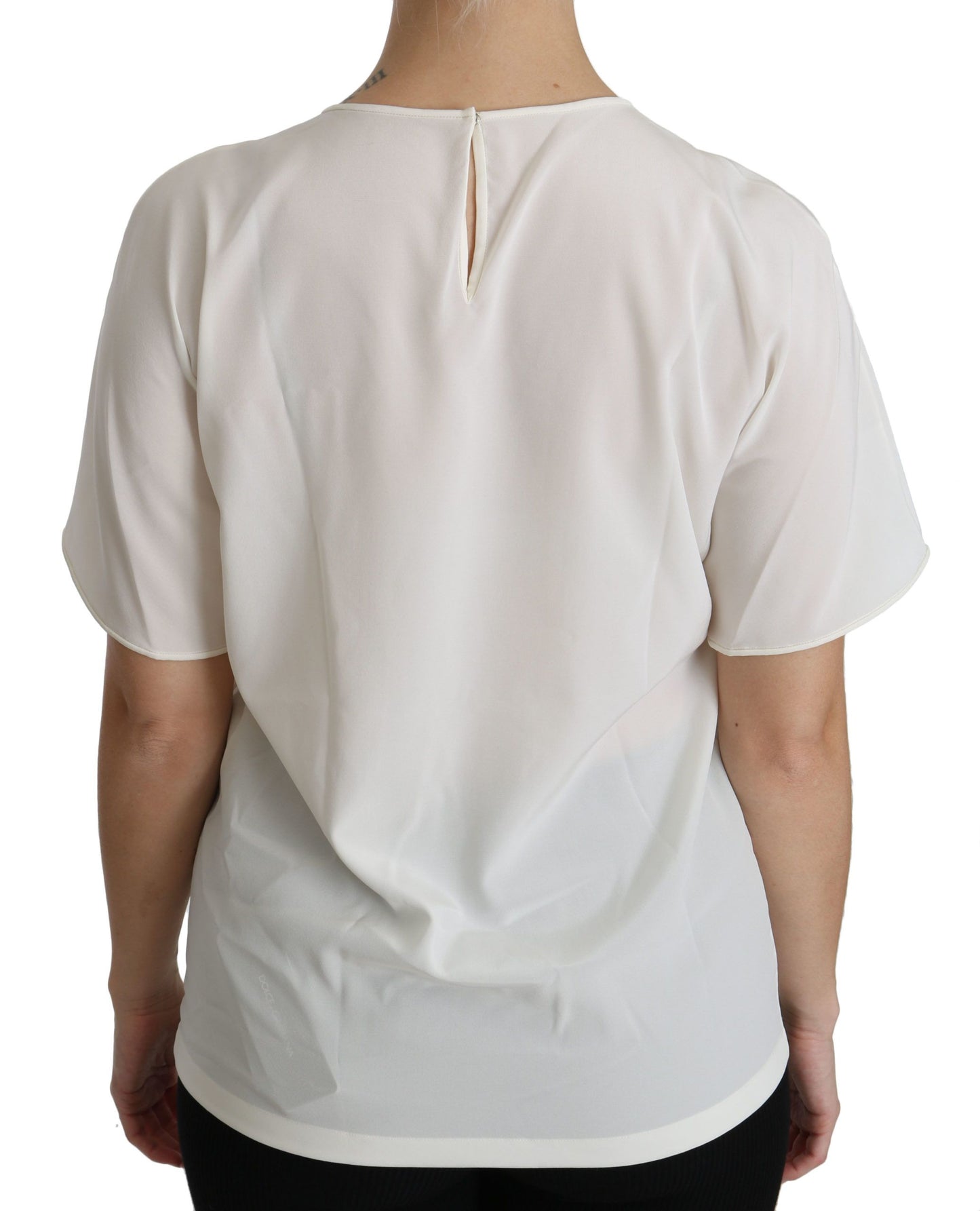 Chemisier Manches Courtes Dolce & Gabbana Blanc Patch #dgfamily