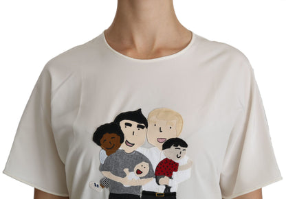 Chemisier Manches Courtes Dolce & Gabbana Blanc Patch #dgfamily