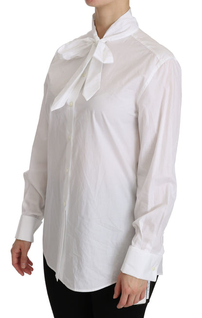 Polo à manches longues et col roulé Dolce & Gabbana blanc