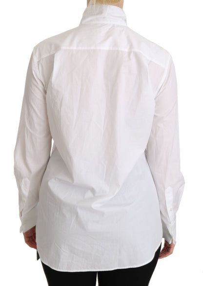 Polo à manches longues et col roulé Dolce & Gabbana blanc