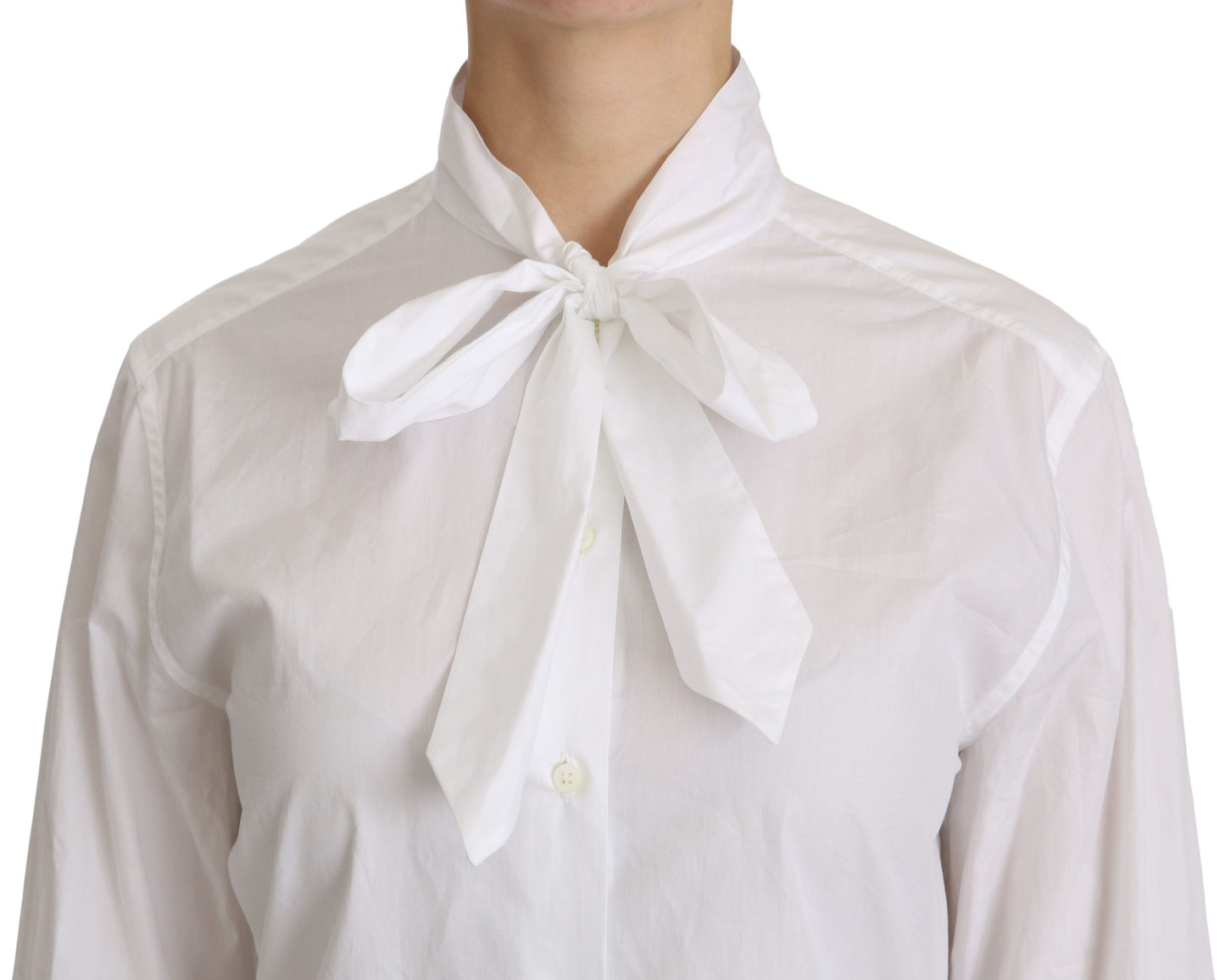 Polo à manches longues et col roulé Dolce & Gabbana blanc