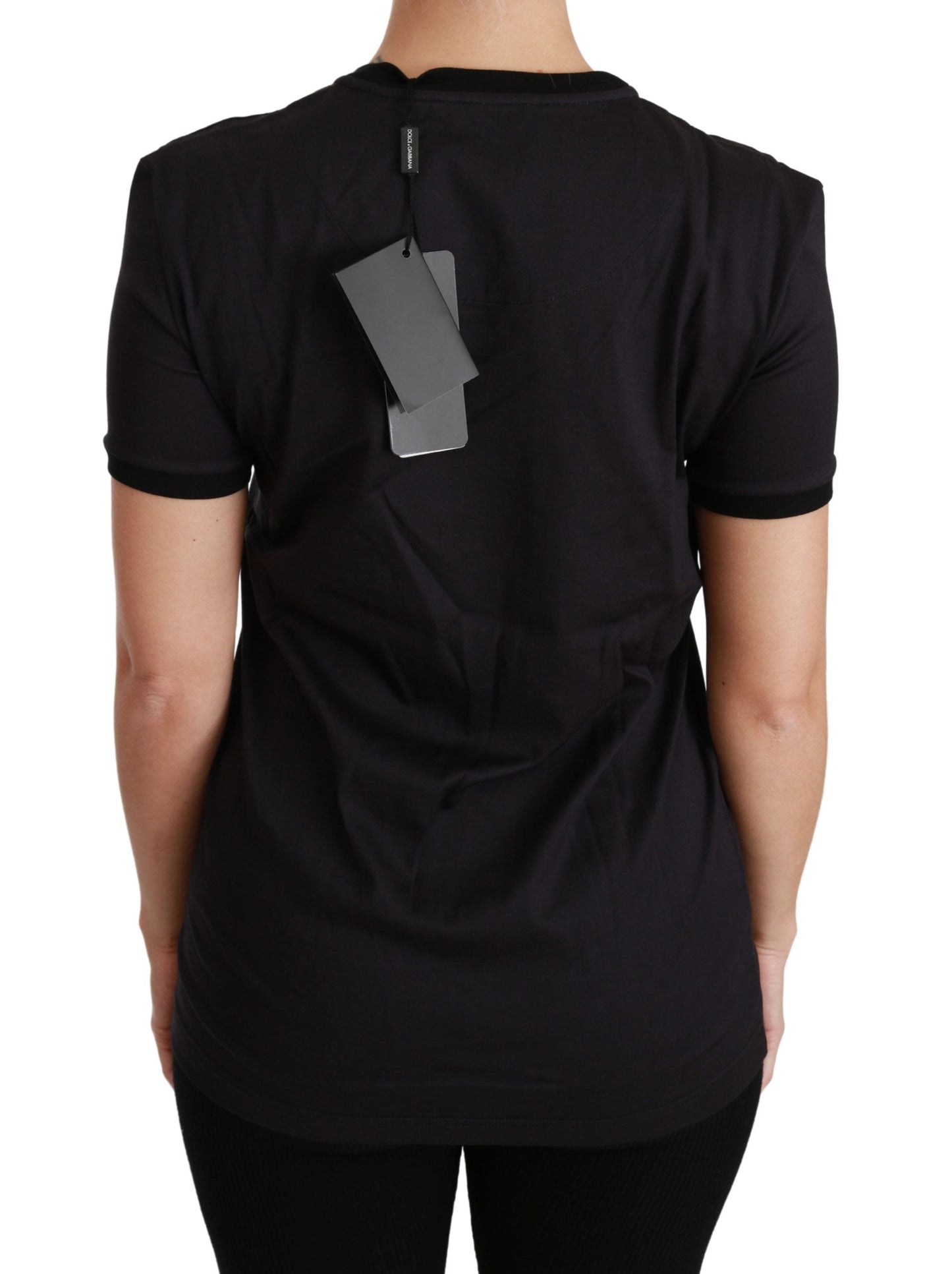 T-shirt col rond Dolce & Gabbana noir #ImAChristmasTree