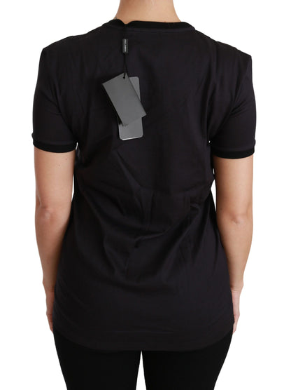 T-shirt col rond Dolce & Gabbana noir #ImAChristmasTree