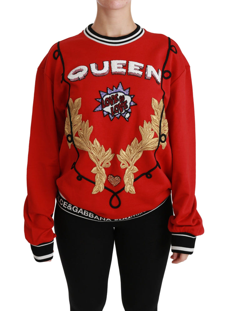 Suéter Dolce & Gabbana Red Queen Love con lentejuelas