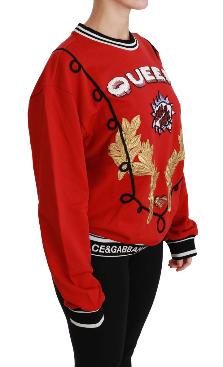 Suéter Dolce & Gabbana Red Queen Love con lentejuelas