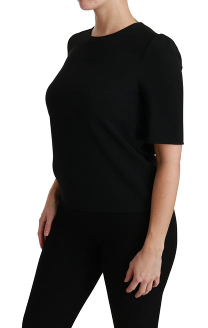 Chemisier extensible décontracté noir à manches courtes Dolce & Gabbana