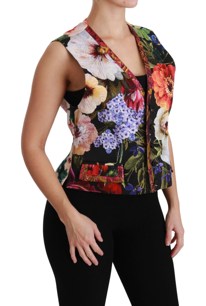 Chaleco sin mangas floral multicolor de Dolce & Gabbana