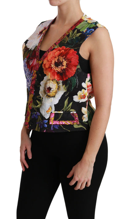 Gilet sans manches floral multicolore Dolce & Gabbana