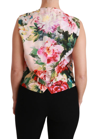 Gilet sans manches floral multicolore Dolce & Gabbana