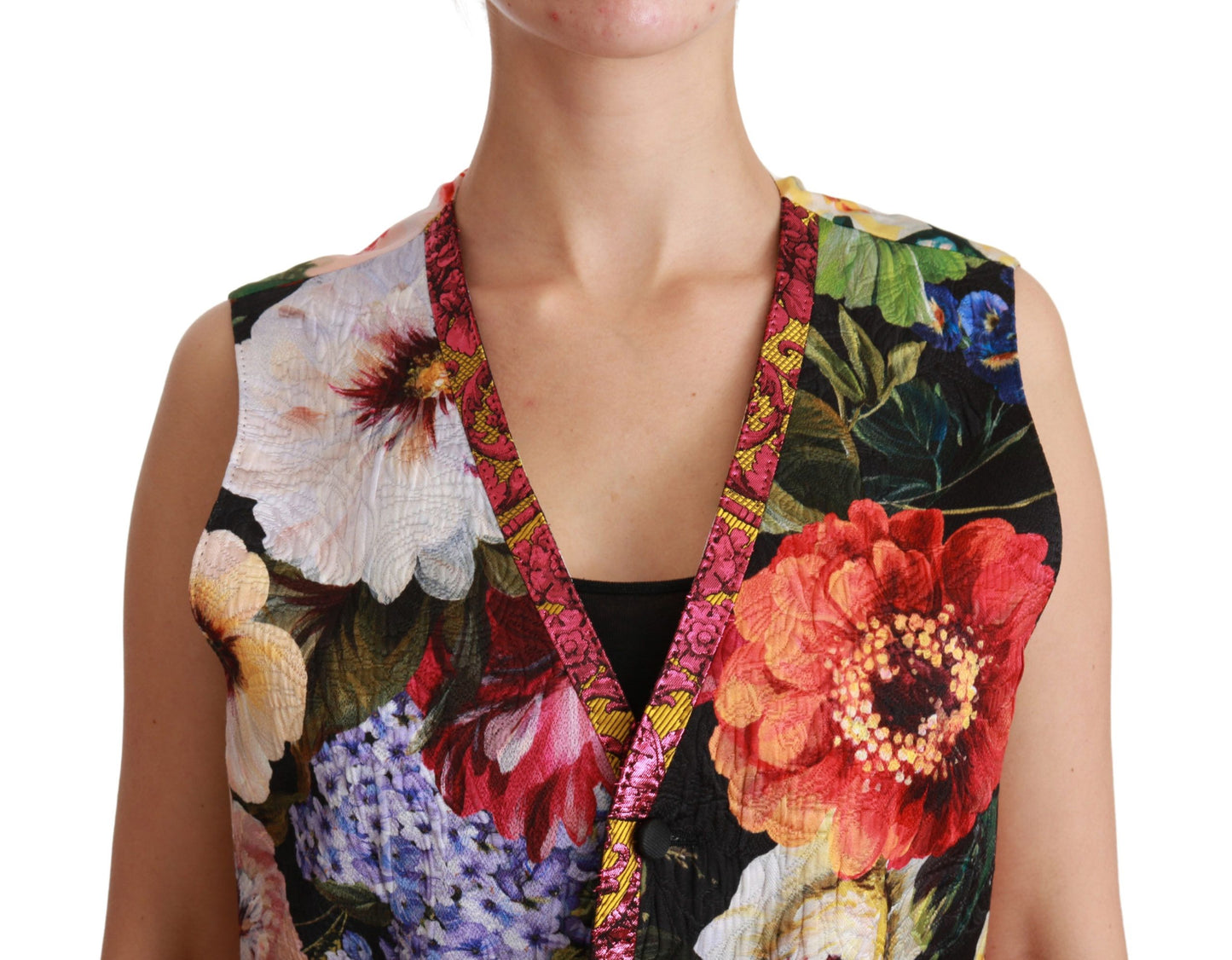 Gilet sans manches floral multicolore Dolce & Gabbana