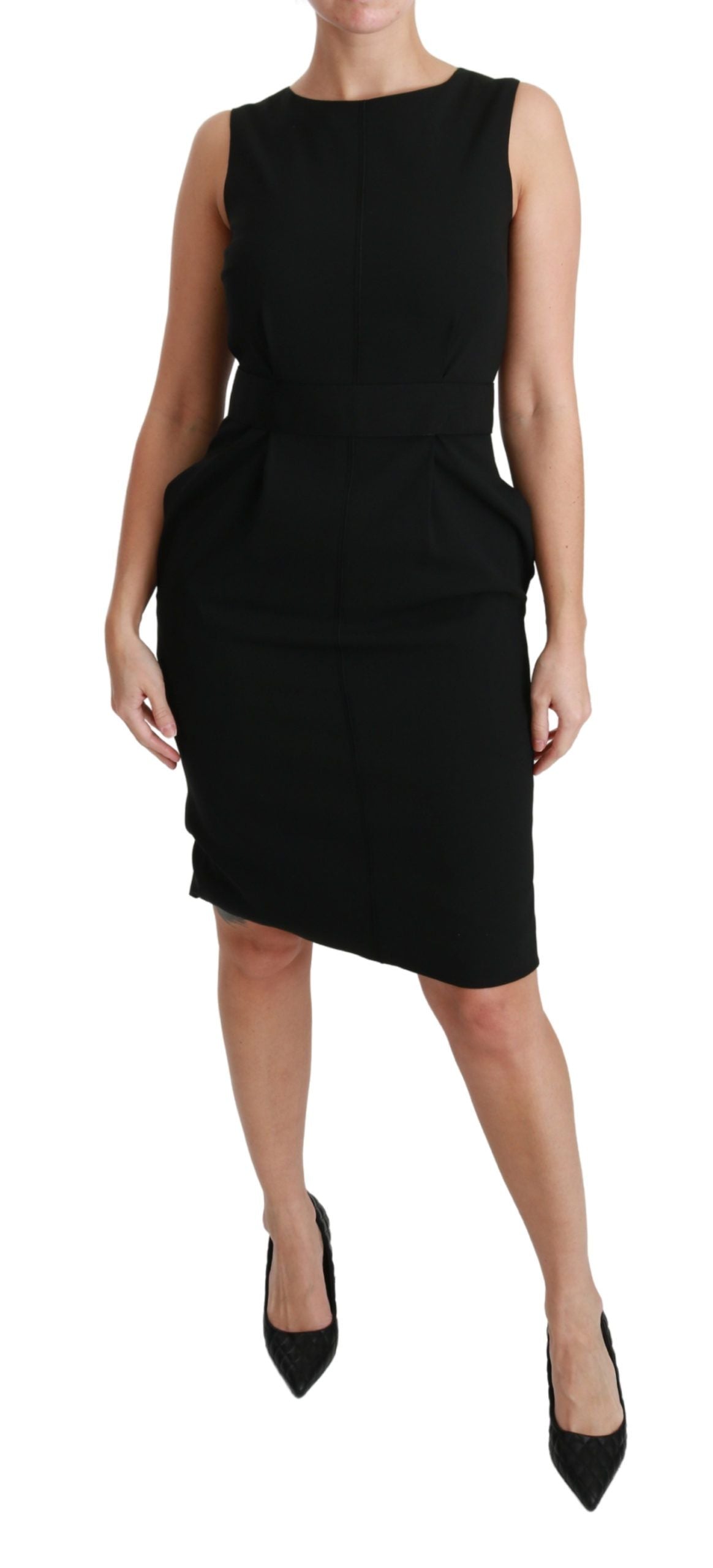 Robe fourreau formelle extensible noire Dolce & Gabbana