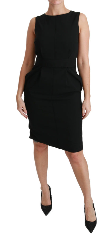 Robe fourreau formelle extensible noire Dolce & Gabbana