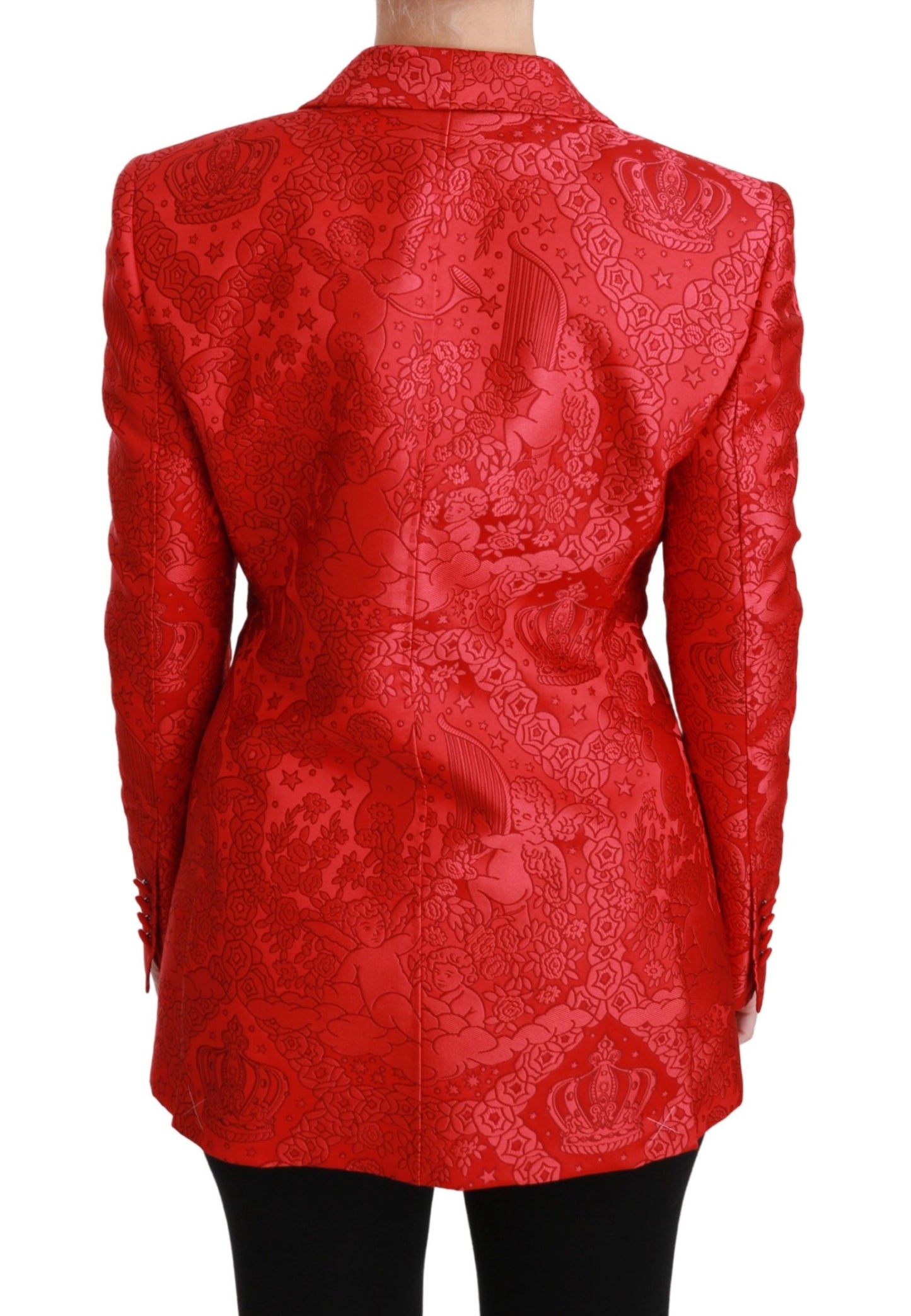 Veste, Manteau, Blazer Dolce & Gabbana Rouge à Imprimé Floral Angel