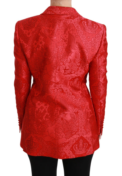 Veste, Manteau, Blazer Dolce & Gabbana Rouge à Imprimé Floral Angel
